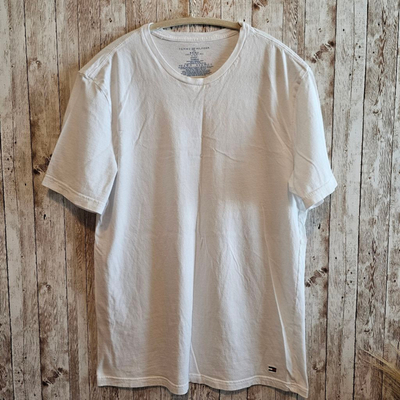 Men's Tommy Hilfiger T-Shirt White L - Picture 1 of 6